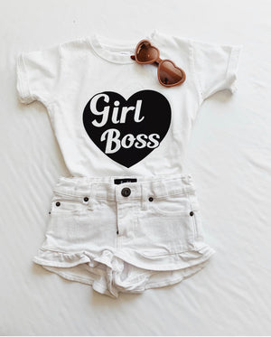 Girl Boss Tee - Black/White